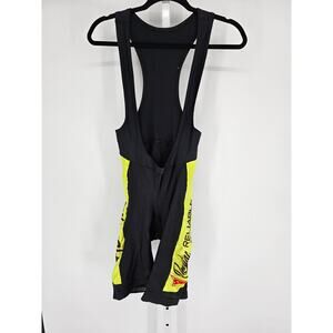 Voler Mens Sz XL Cycling Bib Shorts Compression Black Neon Bicycle Emporium